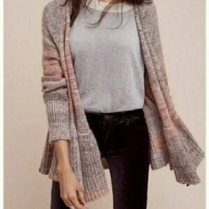 Anthropologie Knitted & Knotted Cody Peplum Cardigan Size Medium